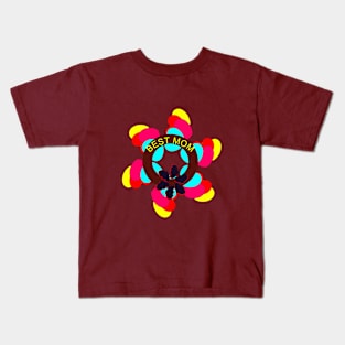 Best mom colorful hearts love mandala design Kids T-Shirt